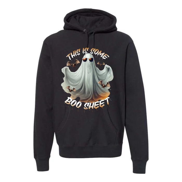 Funny Halloween This Is Some Boo Sheet Costume Design Premium Hoodie