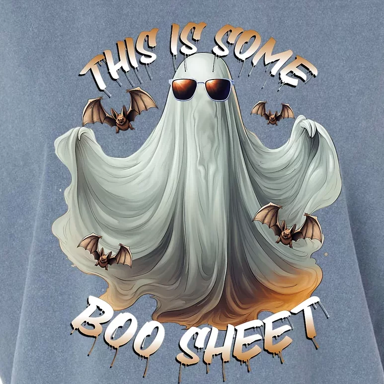 Funny Halloween This Is Some Boo Sheet Costume Design Garment-Dyed Women's Muscle Tee