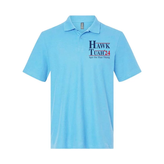 Funny Hawk Tush Presidential Parody Softstyle Adult Sport Polo