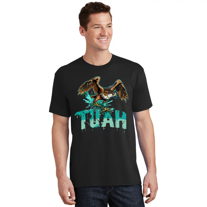 Funny Hawk Tuah Guy Spit Joke Wet That Thang Splash Down T-Shirt