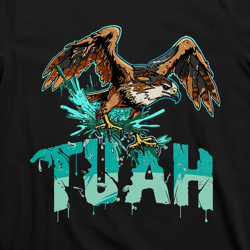 Funny Hawk Tuah Guy Spit Joke Wet That Thang Splash Down T-Shirt