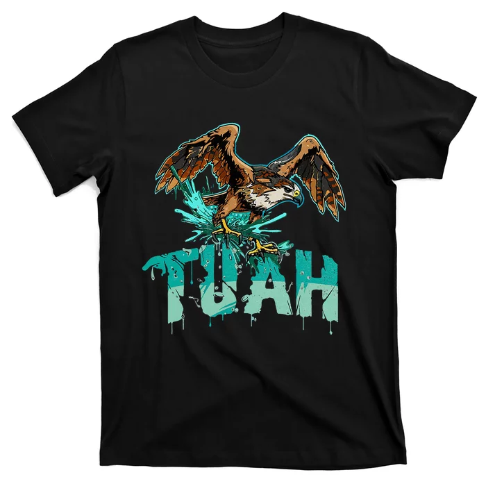 Funny Hawk Tuah Guy Spit Joke Wet That Thang Splash Down T-Shirt