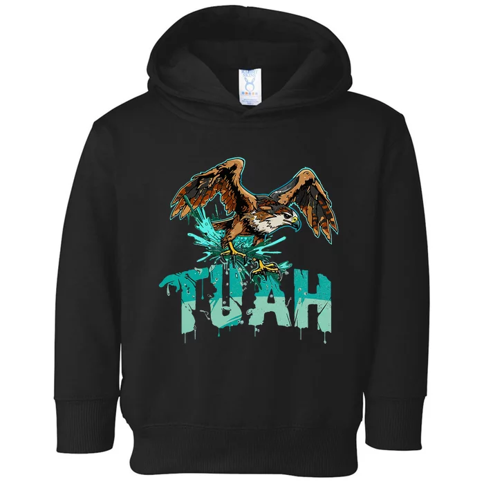 Funny Hawk Tuah Guy Spit Joke Wet That Thang Splash Down Toddler Hoodie