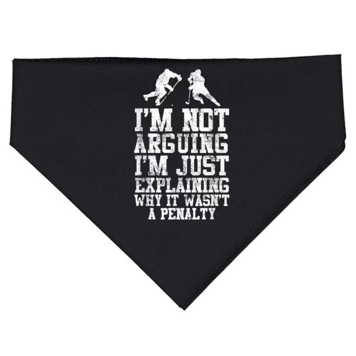 Funny Hockey Tee Cool Gag Gift Novelty Graphic USA-Made Doggie Bandana