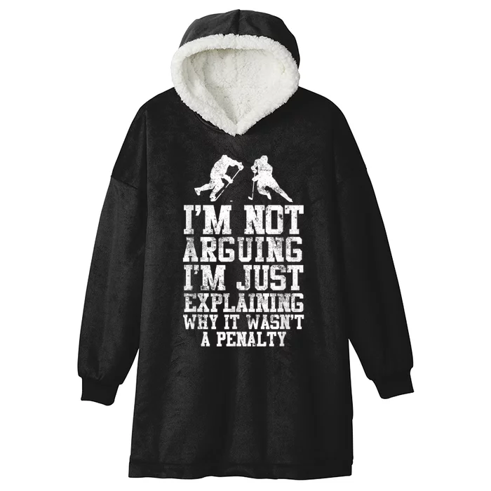 Funny Hockey Tee Cool Gag Gift Novelty Graphic Hooded Wearable Blanket