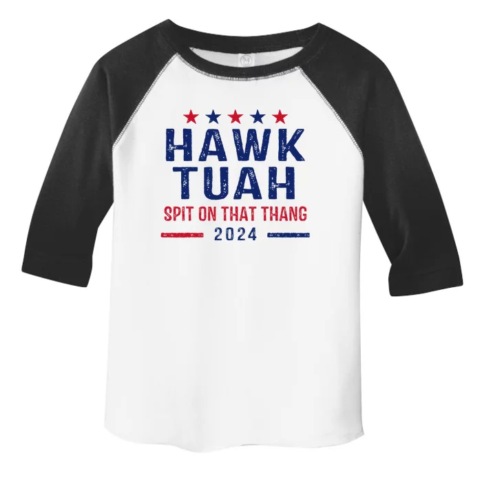 Funny Hawk Tuah Girl Spit On That Thing Toddler Fine Jersey T-Shirt