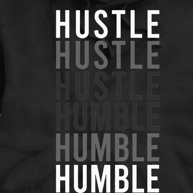 Funny Hustle To Humble Transition Motivational Typography Tie Dye Hoodie