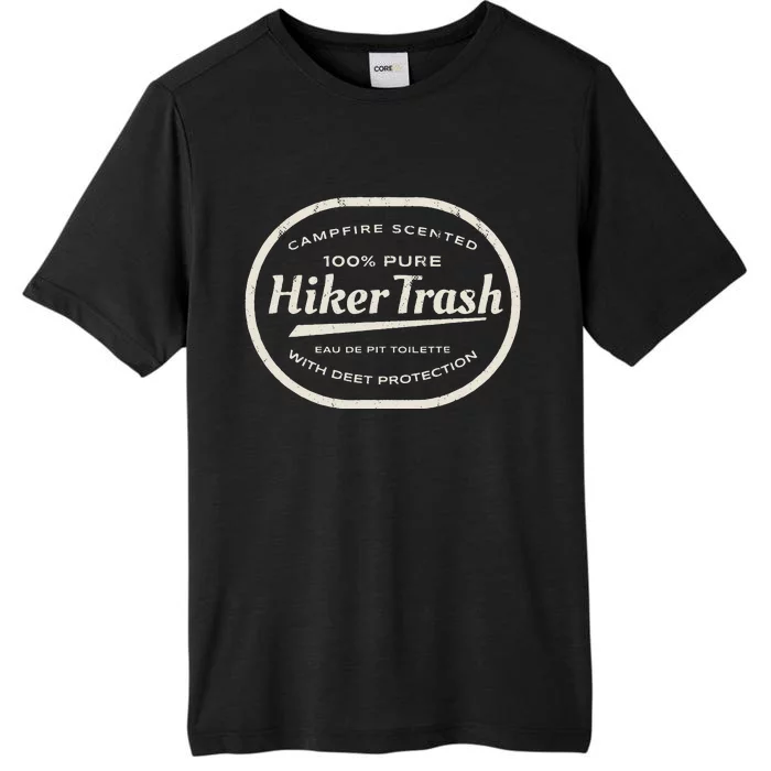 Funny Hiker Trash Logo Design for Long Distance Backpackers ChromaSoft Performance T-Shirt