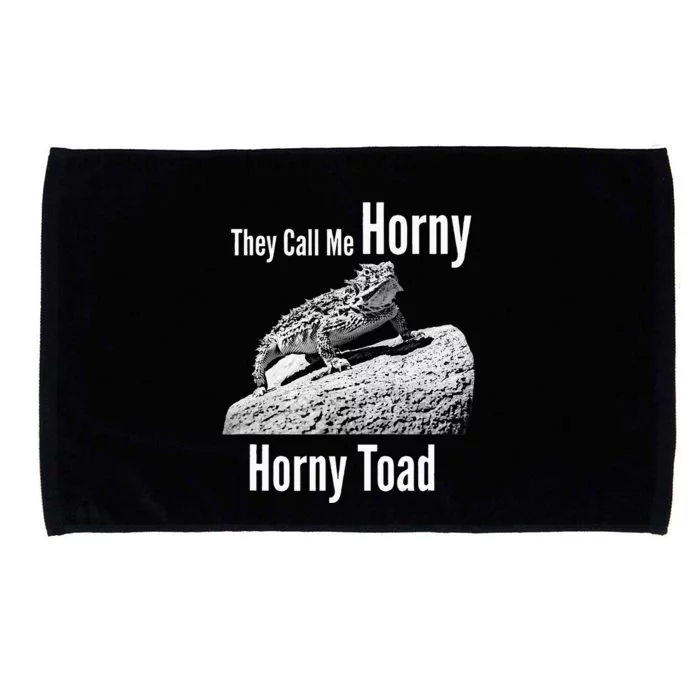 Funny Horny Toad They Call Me Horny Funny Reptile Lizard Microfiber Hand Towel