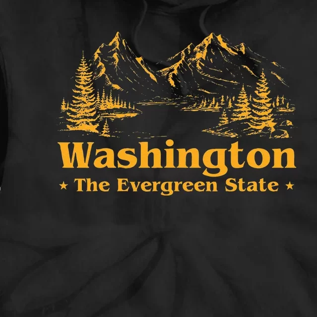 Funny Home The Evergreen State Tie Dye Hoodie