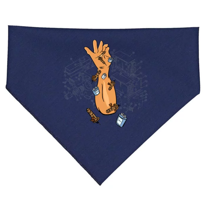 Funny Hvac Tech Technician Heating Hvac Tool Cooling USA-Made Doggie Bandana