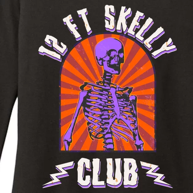 Funny Halloween Twelve Foot Skelly Club Womens CVC Long Sleeve Shirt