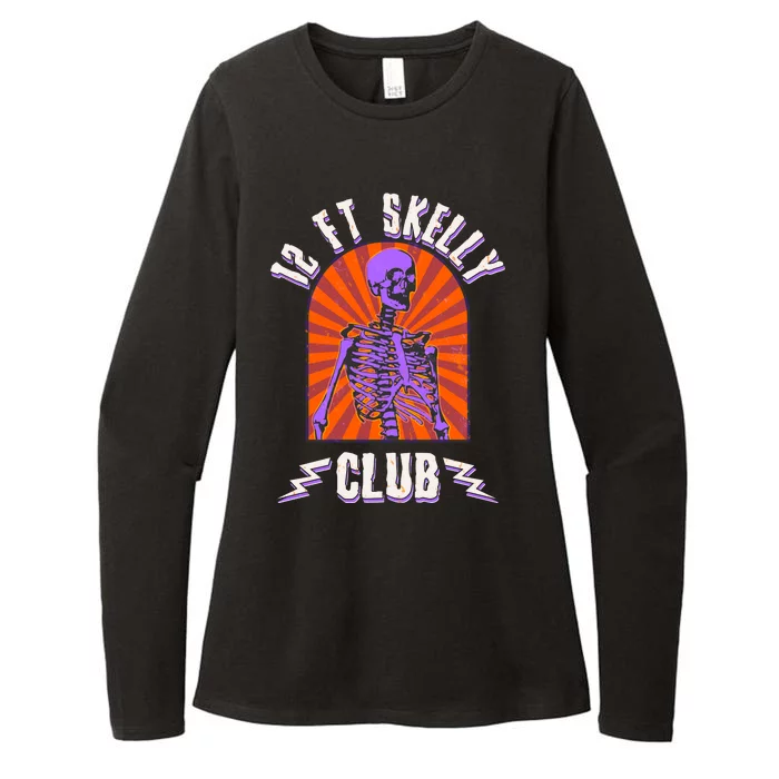 Funny Halloween Twelve Foot Skelly Club Womens CVC Long Sleeve Shirt