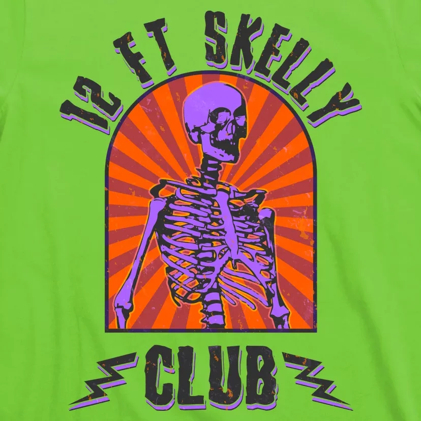 Funny Halloween Twelve Foot Skelly Club T-Shirt