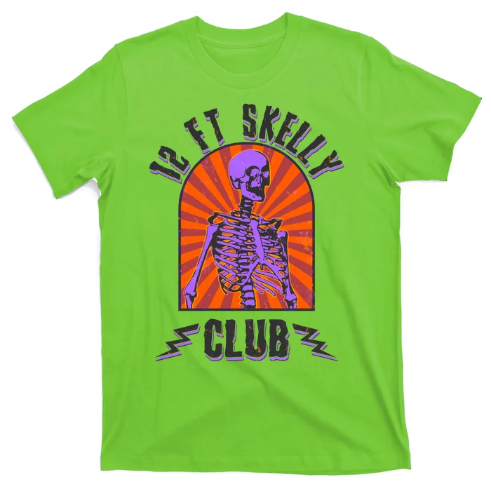 Funny Halloween Twelve Foot Skelly Club T-Shirt