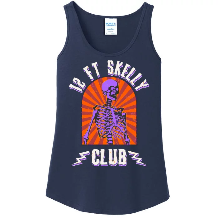 Funny Halloween Twelve Foot Skelly Club Ladies Essential Tank