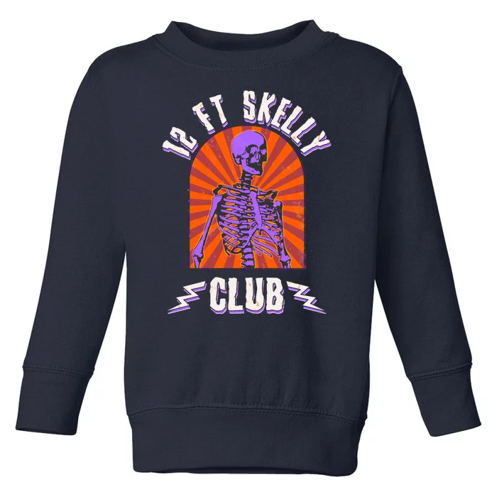 Funny Halloween Twelve Foot Skelly Club Toddler Sweatshirt