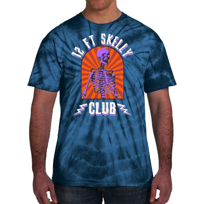 Funny Halloween Twelve Foot Skelly Club Tie-Dye T-Shirt