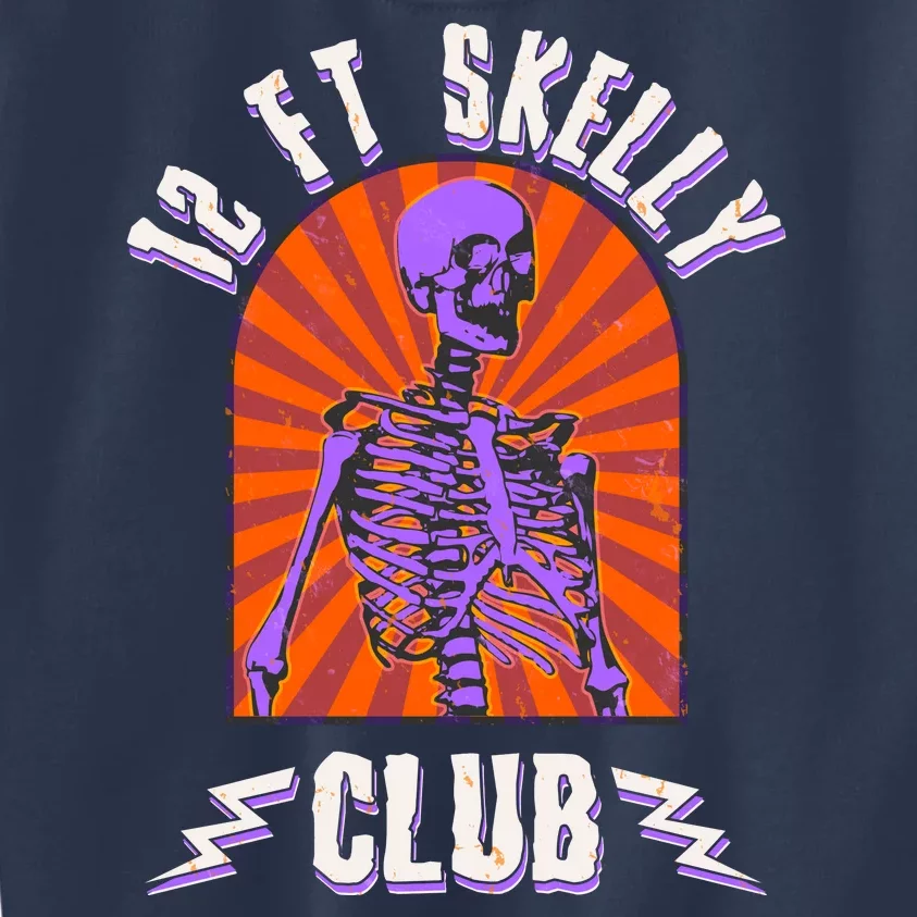 Funny Halloween Twelve Foot Skelly Club Kids Sweatshirt