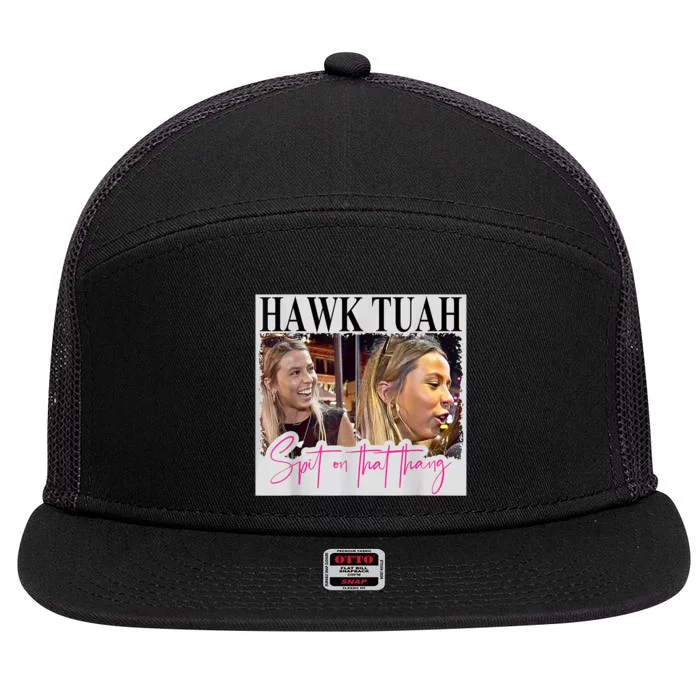 Funny Hawk Tauh Girl Meme 2024 Hawk Tauh Spit On That Thang Gift 7 Panel Mesh Trucker Snapback Hat