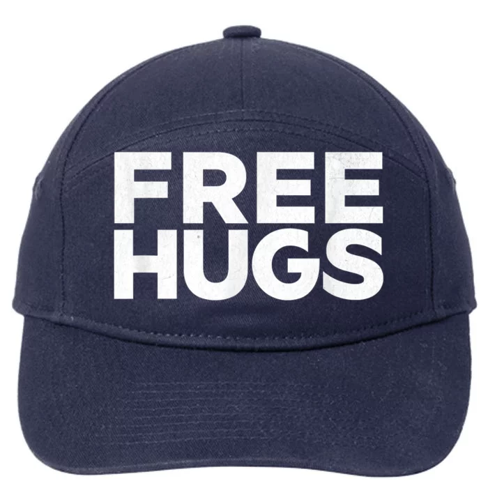 Free Hugs Tee Funny Free Hugs 7-Panel Snapback Hat