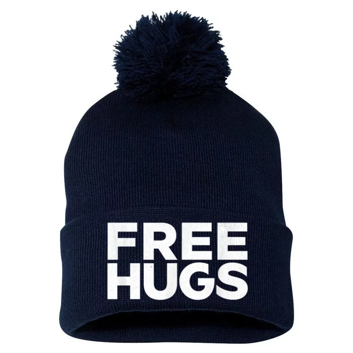 Free Hugs Tee Funny Free Hugs Pom Pom 12in Knit Beanie