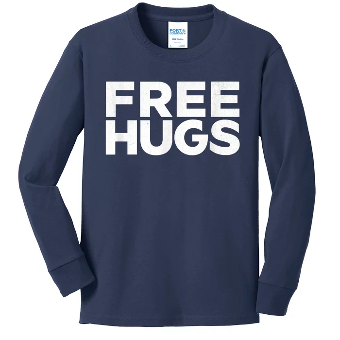 Free Hugs Tee Funny Free Hugs Kids Long Sleeve Shirt