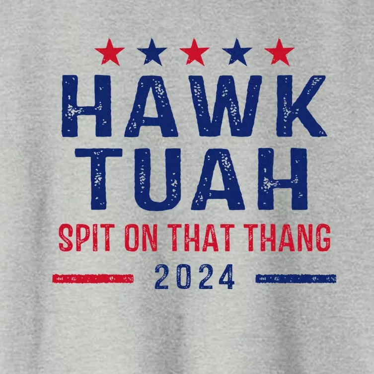 Funny Hawk Tuah Girl Spit On That Thing Women's Crop Top Tee