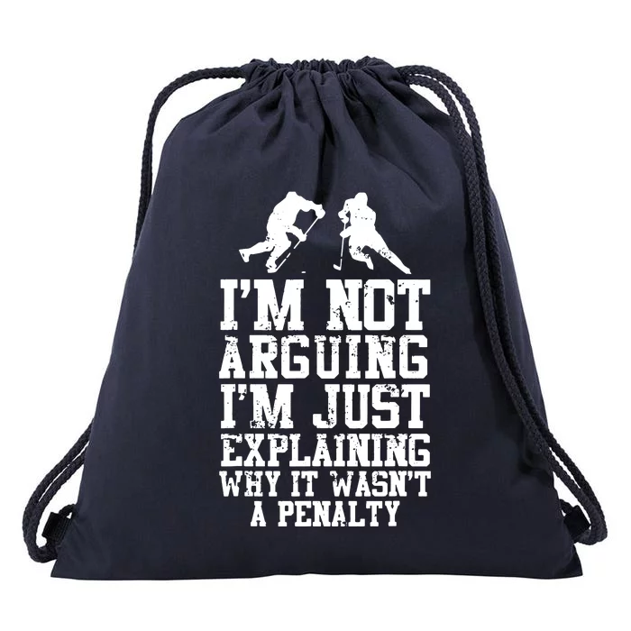 Funny Hockey Tee Cool Gag Gift Novelty Graphic Tee Drawstring Bag