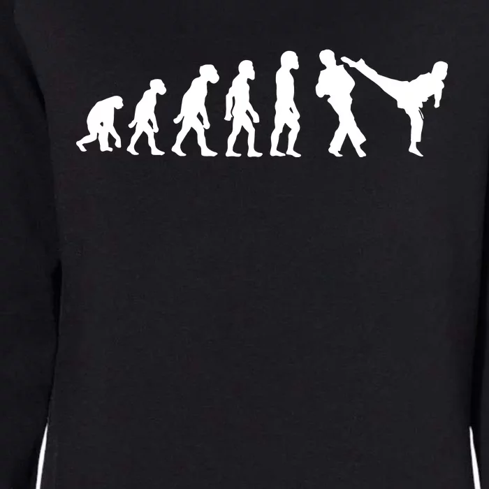 Funny Human Taekwondo Fighter Evolution Korean Sparring Womens California Wash Sweatshirt