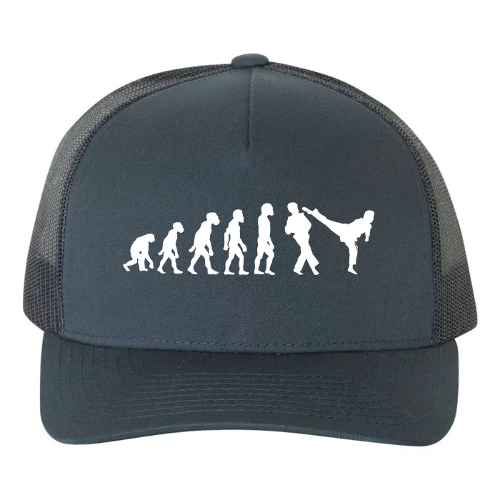 Funny Human Taekwondo Fighter Evolution Korean Sparring Yupoong Adult 5-Panel Trucker Hat