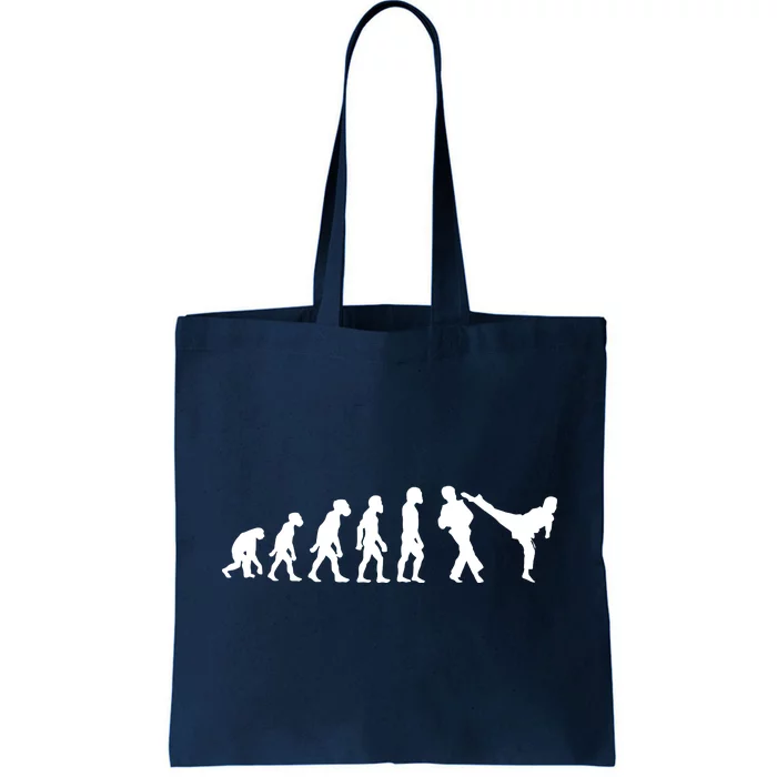 Funny Human Taekwondo Fighter Evolution Korean Sparring Tote Bag