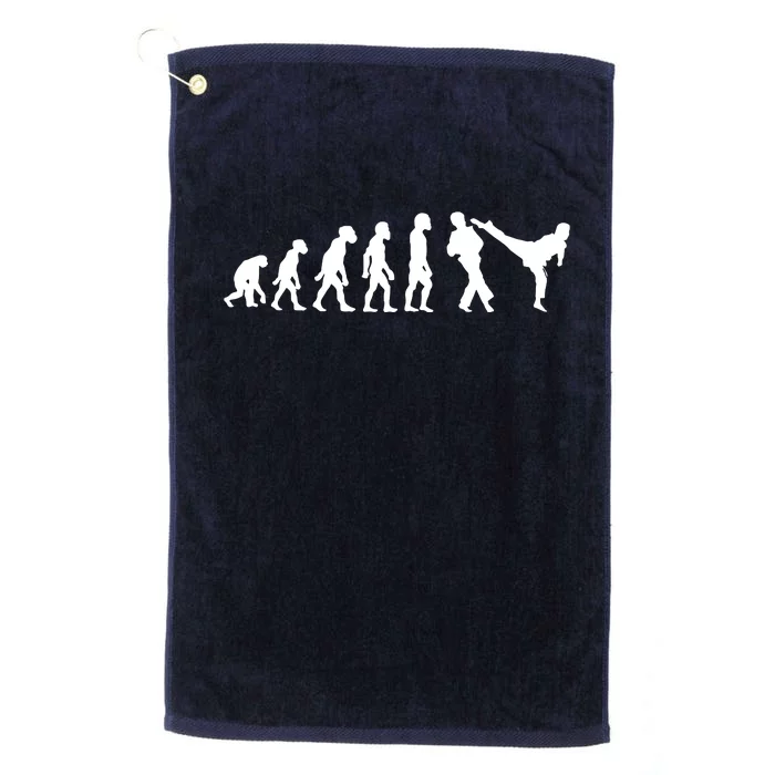 Funny Human Taekwondo Fighter Evolution Korean Sparring Platinum Collection Golf Towel