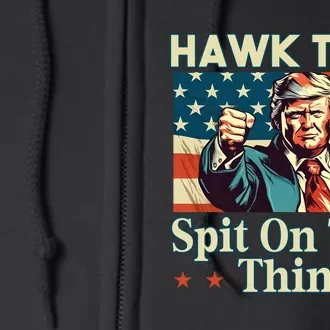 Funny Hawktuah Trump Spit On That Thing Full Zip Hoodie