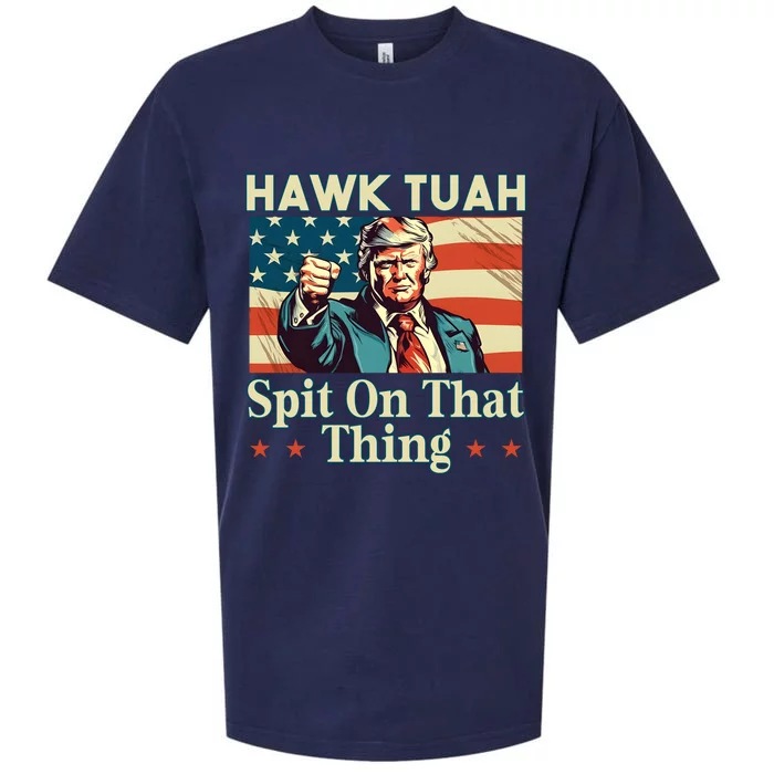 Funny Hawktuah Trump Spit On That Thing Sueded Cloud Jersey T-Shirt