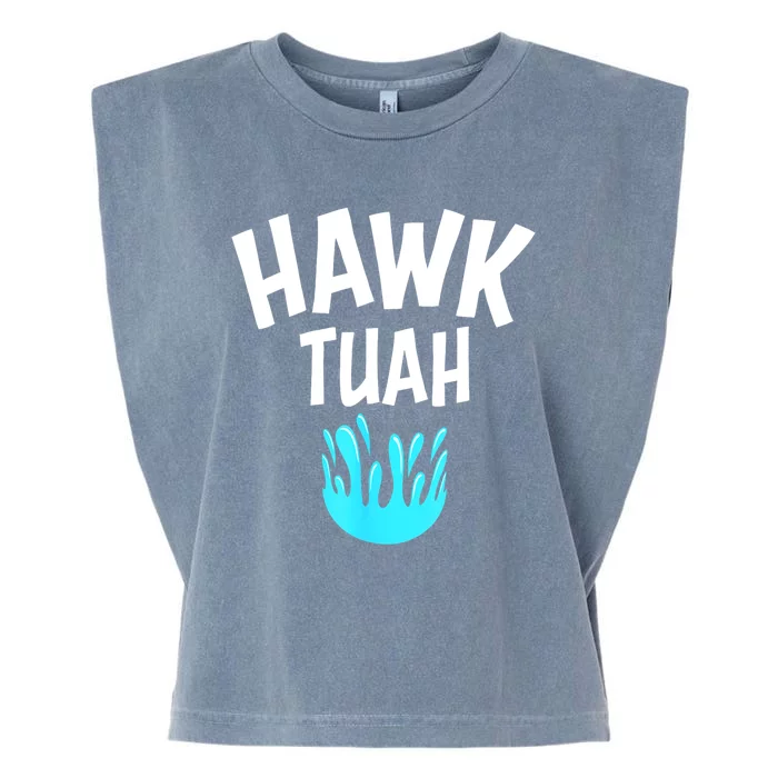 Funny Hawk Tuah Gift Garment-Dyed Women's Muscle Tee