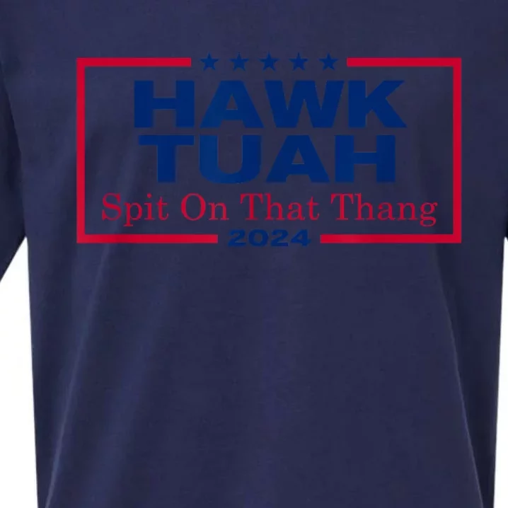 Funny Hawk Tush Spit On That Thang 2024 Viral Election Parody Gift Sueded Cloud Jersey T-Shirt