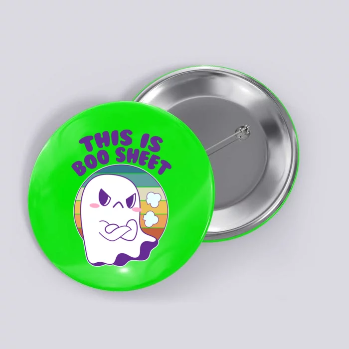 Funny Halloween This Is Boo Sheet Cute Ghost Button