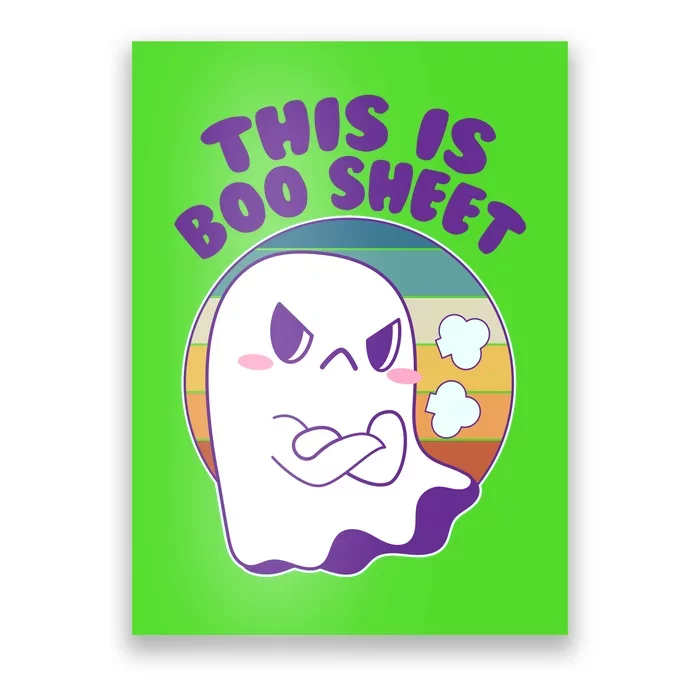 Funny Halloween This Is Boo Sheet Cute Ghost Poster