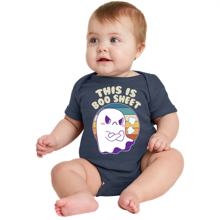 Funny Halloween This Is Boo Sheet Cute Ghost Baby Bodysuit