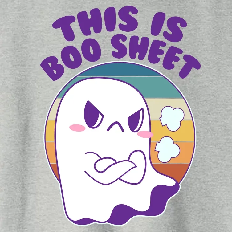 Funny Halloween This Is Boo Sheet Cute Ghost Women's Crop Top Tee