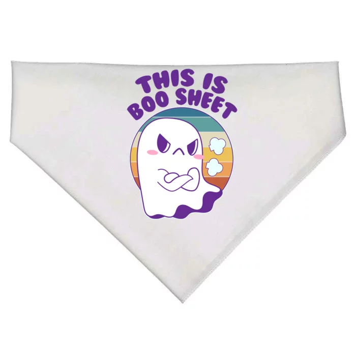 Funny Halloween This Is Boo Sheet Cute Ghost USA-Made Doggie Bandana