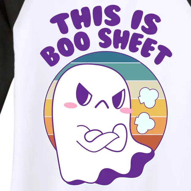 Funny Halloween This Is Boo Sheet Cute Ghost Women's Tri-Blend 3/4-Sleeve Raglan Shirt