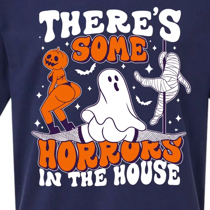 Funny Halloween Theres Some Horrors In The House Sueded Cloud Jersey T-Shirt