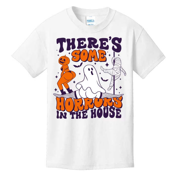 Funny Halloween Theres Some Horrors In The House Kids T-Shirt