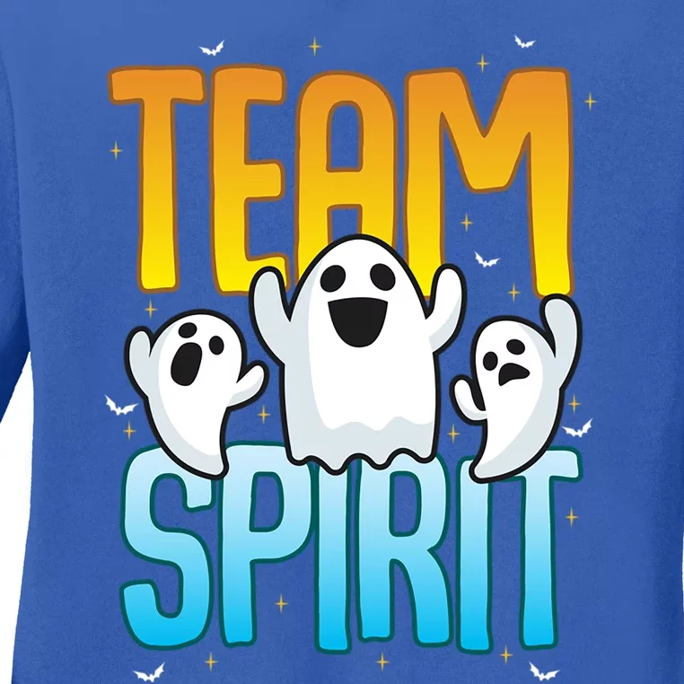 Funny Halloween Team Spirit Ghosts Gift Ladies Long Sleeve Shirt