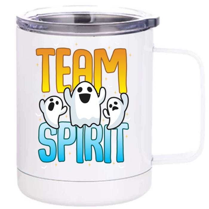 Funny Halloween Team Spirit Ghosts Gift Front & Back 12oz Stainless Steel Tumbler Cup