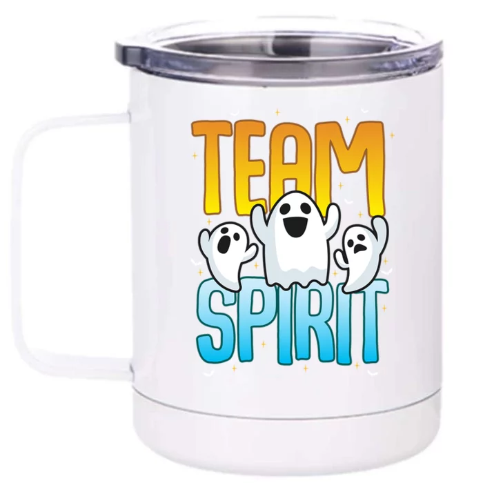 Funny Halloween Team Spirit Ghosts Gift Front & Back 12oz Stainless Steel Tumbler Cup