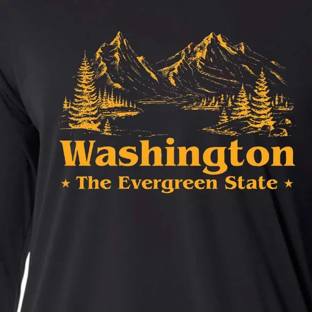 Funny Home The Evergreen State Cooling Performance Long Sleeve Crew