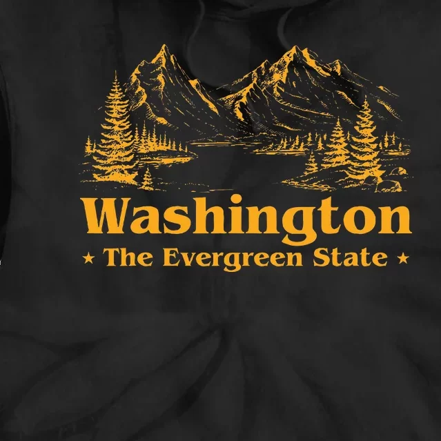 Funny Home The Evergreen State Tie Dye Hoodie